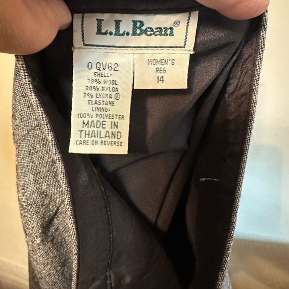 LL Bean Tweed Wool Lined Pants Size 14 Regular Business Causal Classic‎ - Picture 4 of 5